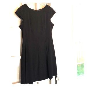 Dress Barn black dress w gold exposed zipper